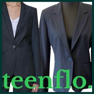 Teenflo Navy One Button Blazer Jacket (8)